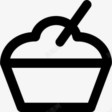 食品和餐厅冰沙图标图标
