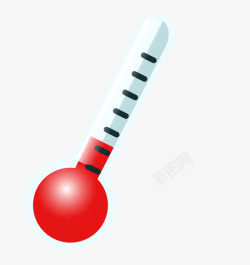 红色白色圆球温度测量器素材