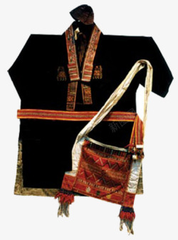 少数民族瑶族衣服背包素材