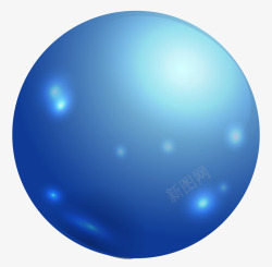 蓝色科技小圆球矢量图素材