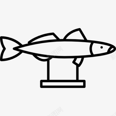 木制装饰鱼图标图标