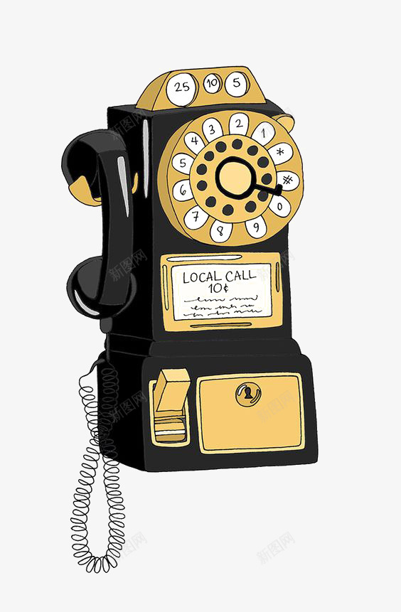 复古电话png免抠素材_88icon https://88icon.com 卡通 复古 手绘 插画 机械 电话 老式