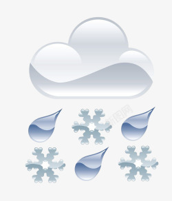 坏天气下雪插画高清图片