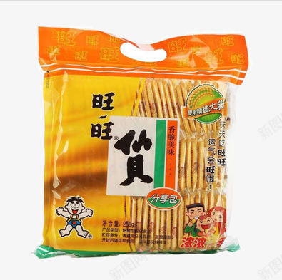 产品实物旺旺仙贝png免抠素材_88icon https://88icon.com 旺旺仙贝 零食 食品