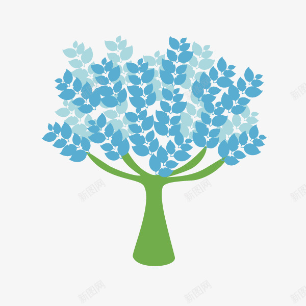 冬天的树矢量图ai免抠素材_88icon https://88icon.com 树木 植物 蓝色 矢量图