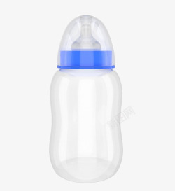 蓝色透明宝宝奶瓶素材