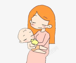 宝妈抱宝宝喝奶素材