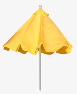 黄色折叠出门遮阳伞实物素材