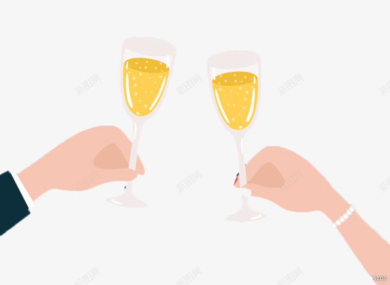 卡通版的干杯碰杯图png免抠素材_88icon https://88icon.com 卡通版 干杯 玻璃杯 碰杯