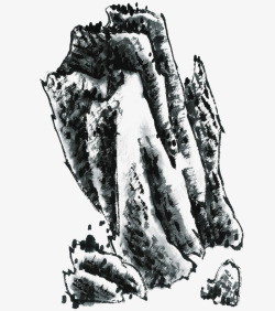 水墨假山画素材