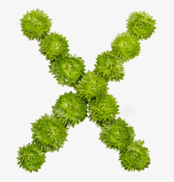 X绿色圆球植物海报背景素材