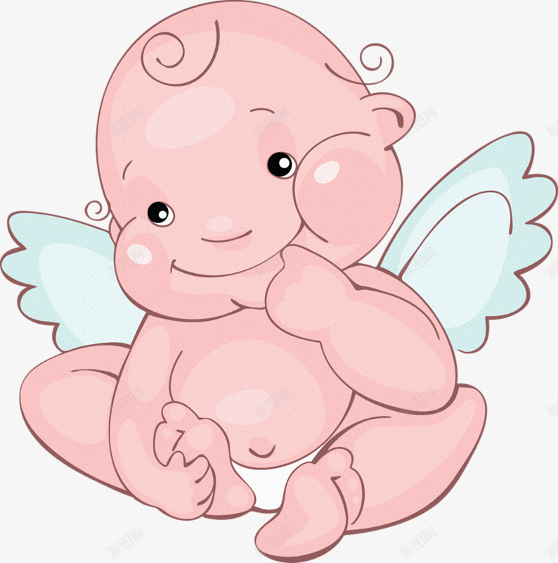 天使宝宝png免抠素材_88icon https://88icon.com 卡通 可爱 粉嫩 翅膀