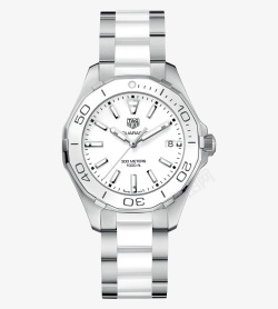 腕表手表泰格豪雅银白色女表素材