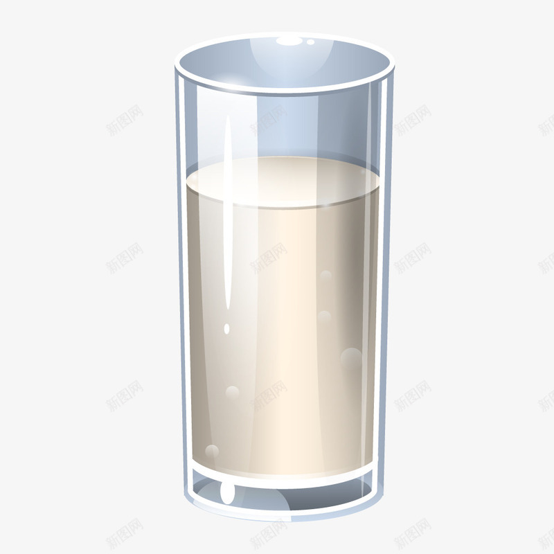 牛奶玻璃杯子矢量图ai免抠素材_88icon https://88icon.com 牛奶 玻璃杯子 白色 矢量图