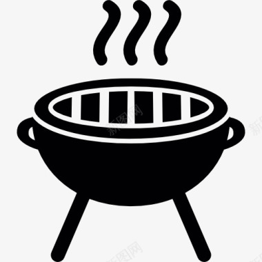 家用烹饪工具花园烧烤图标图标