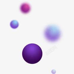 紫色圆球装饰素材