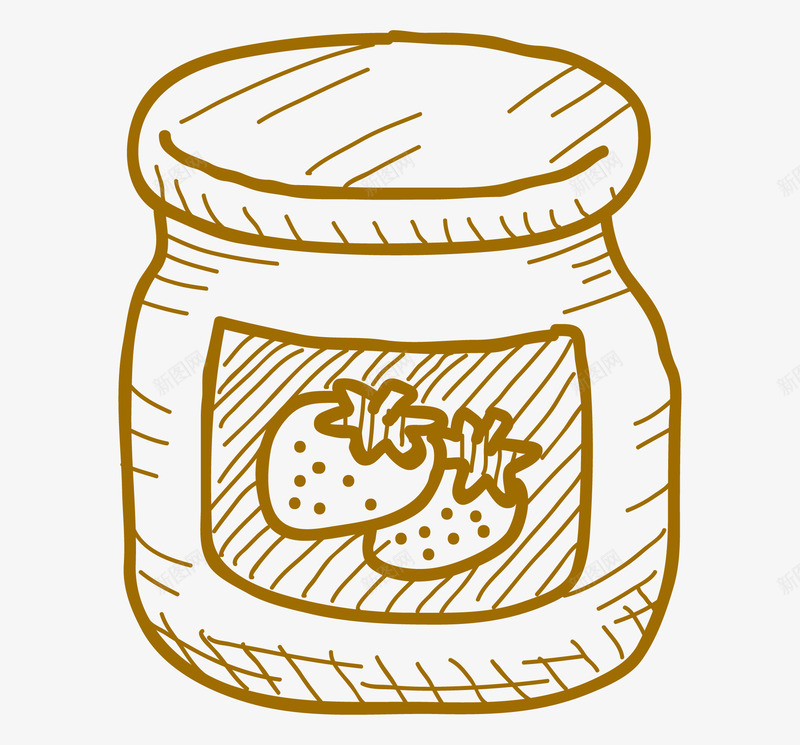 美味的草莓罐头手绘图png免抠素材_88icon https://88icon.com 手绘图 水果 玻璃罐 美味的 草莓图案 草莓罐头