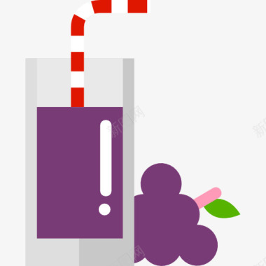 鲜榨果汁葡萄汁图标图标