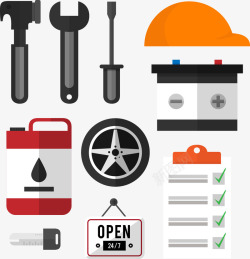 机械和汽车修理工具素材