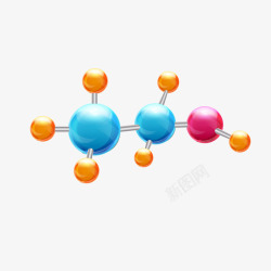 卡通物理分子素材