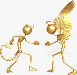 金色小人偶素材