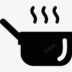 蒸汽锅热锅图标高清图片