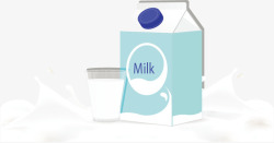 玻璃杯子牛奶矢量图高清图片
