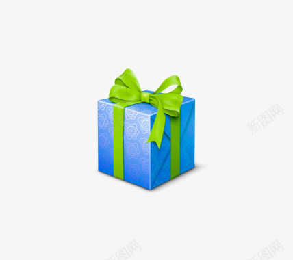 蓝色礼品生日礼物图标图标