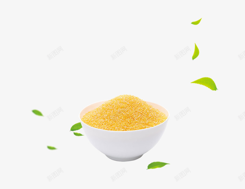 玉米糁食品png免抠素材_88icon https://88icon.com 玉米糁 白瓷碗 白色 飘叶 食品