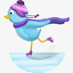 推特推特冬天滑冰SeasonsTweeting素材