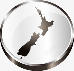 指环上的新西兰地图素材