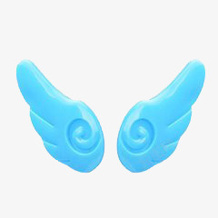 蓝色立体翅膀素材