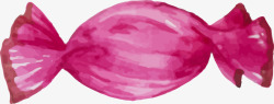 水彩紫色包装纸糖果素材