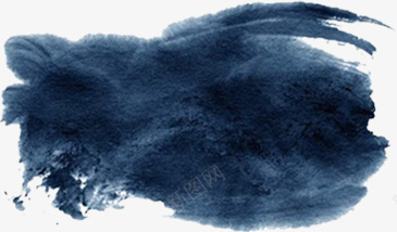 蓝色墨迹毛笔字水墨画png免抠素材_88icon https://88icon.com 墨迹 毛笔字 水墨画 蓝色