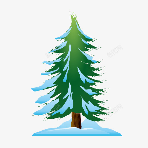 雪地松树png免抠素材_88icon https://88icon.com 下雪 冬季 松树 矢量素材 矢量雪地松树 雪地松树