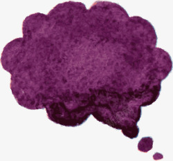 紫色墨迹对话框矢量图素材