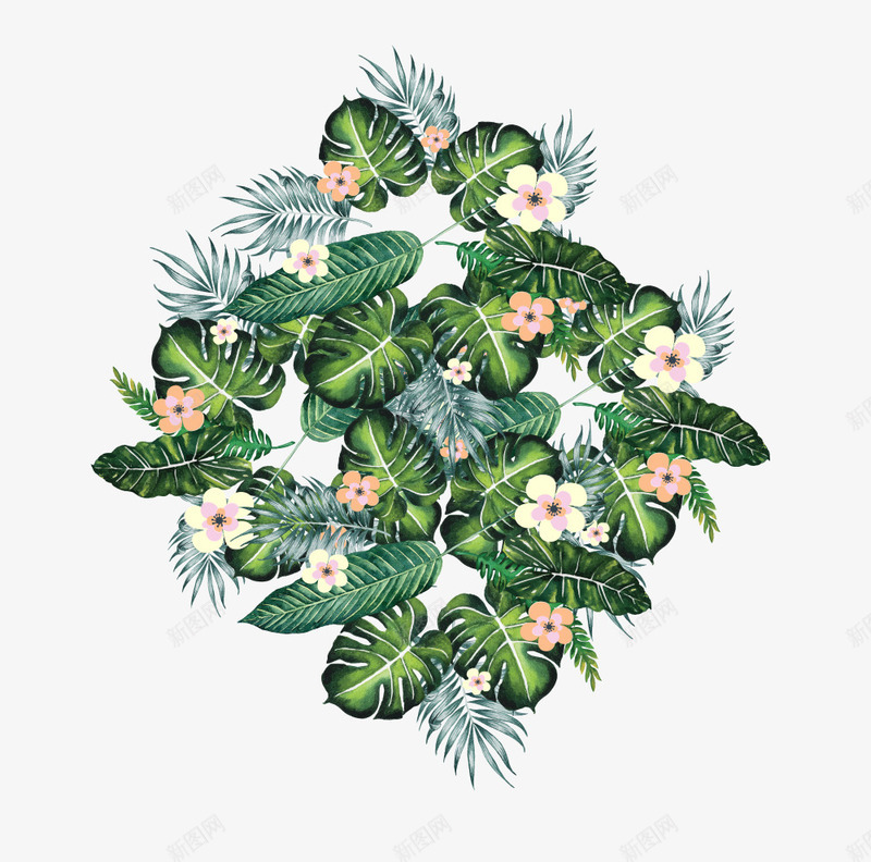 手绘绿色草叶子装饰psd免抠素材_88icon https://88icon.com 各式各样的叶子 小清新 手绘叶子 手绘画 手绘花朵 手绘花束 手绘花草 田园风 花朵装饰