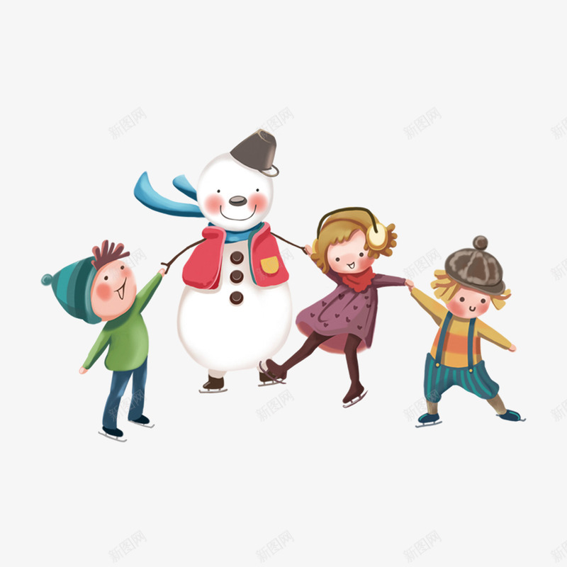 雪人的小伙伴png免抠素材_88icon https://88icon.com PNG免抠图 PNG免抠图下载 下雪天 堆雪人 开心 手拉手 玩耍