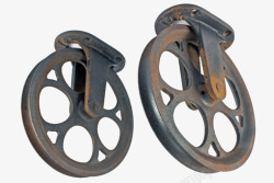 金属元素生锈的铁齿轮实物素材