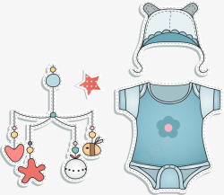 婴儿衣架婴儿衣服衣架元素高清图片