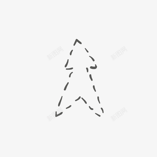 墨迹虚线上指向箭头png免抠素材_88icon https://88icon.com 墨迹 指向 箭头 虚线
