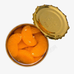 打开的罐头橘子罐头高清图片