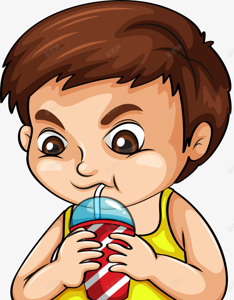 卡通喝可乐的小男孩png免抠素材_88icon https://88icon.com 517 卡通男孩 吃货节 喝可乐 美食节 食品 餐饮