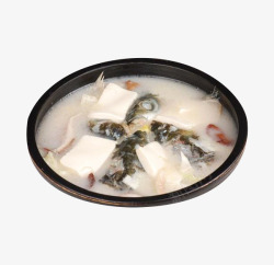 清炖鱼头豆腐食品素材