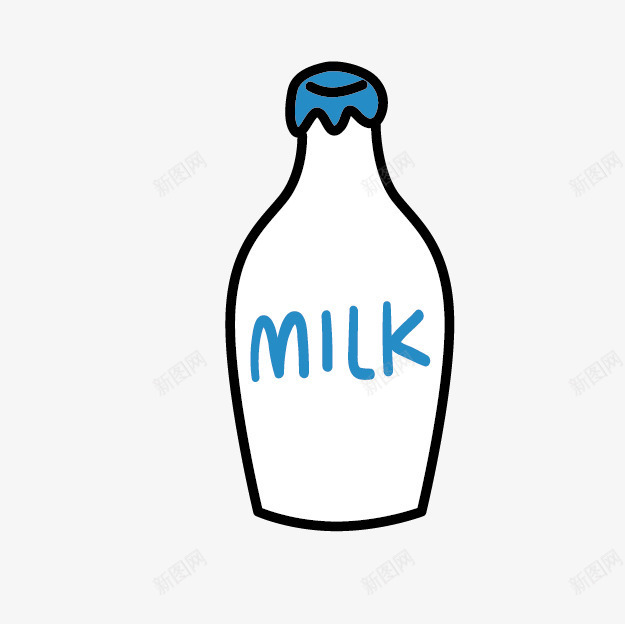 卡通手绘牛奶png免抠素材_88icon https://88icon.com 卡通 卡通牛奶 牛奶 牛奶瓶子 玻璃瓶 玻璃瓶牛奶 瓶子