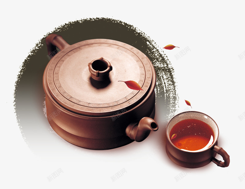 茶具png免抠素材_88icon https://88icon.com 墨迹 水墨画 海报 茶具 茶艺 装饰