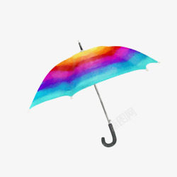 彩色雨伞手绘彩色漂亮雨伞高清图片