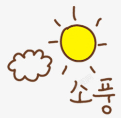 个性太阳太阳韩文个性艺术高清图片