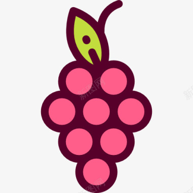 水果背景葡萄图标图标