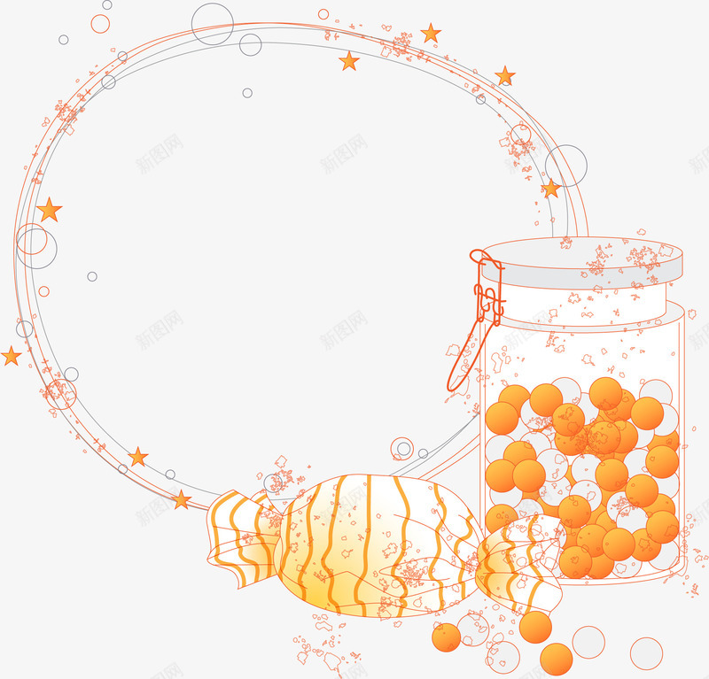 糖果瓶子矢量图ai免抠素材_88icon https://88icon.com 瓶子 糖果 花卡 花纹 花边 花边花框 矢量图